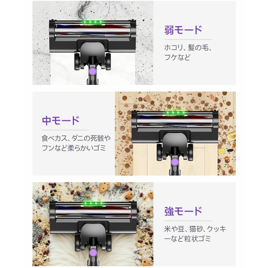 Joyhouse 掃除機 コードレス 75kPa吸引力 自立式 自走式 曲がるパイプ