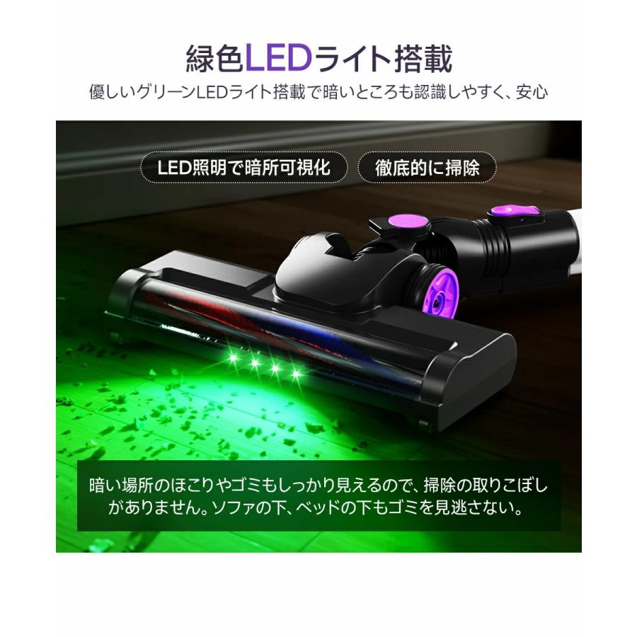 Joyhouse 掃除機 コードレス 75kPa吸引力 自立式 自走式 曲がるパイプ