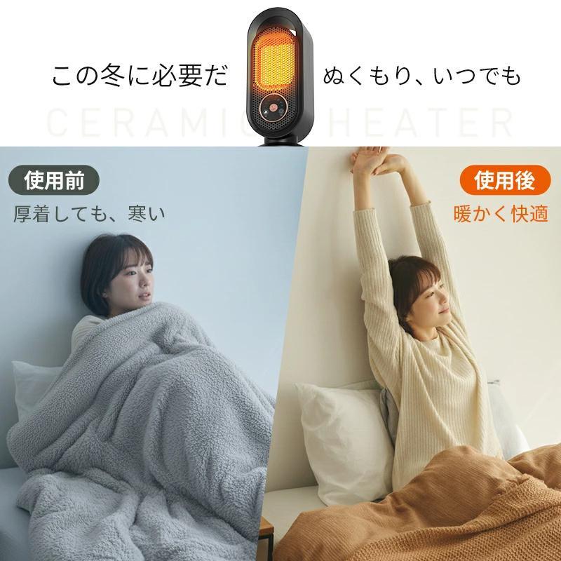 Joyhouse ファンヒーター セラミックヒーター 1200W 2秒速暖 省エネ