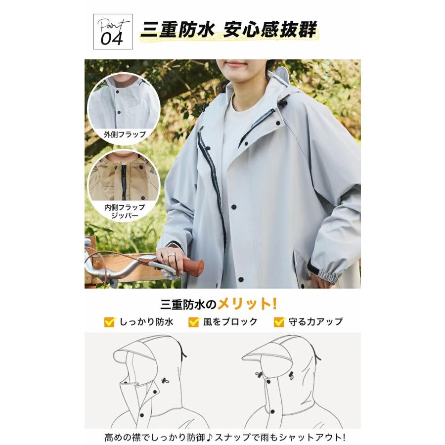 クーポンで3380円】レインコート 自転車 リュック対応 レインポンチョ