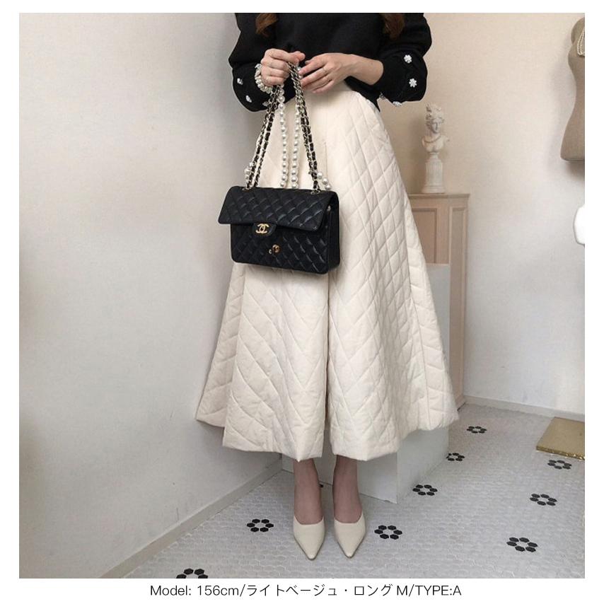 CHANELフレアスカート キルティングデザイン