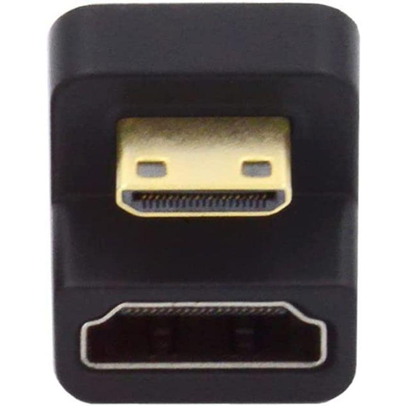 Cablecc 360度下向き U字型 バックアングル ミニ HDMI 1.4 オス HDMI メス 延長アダプター コンバーター AVケーブル 