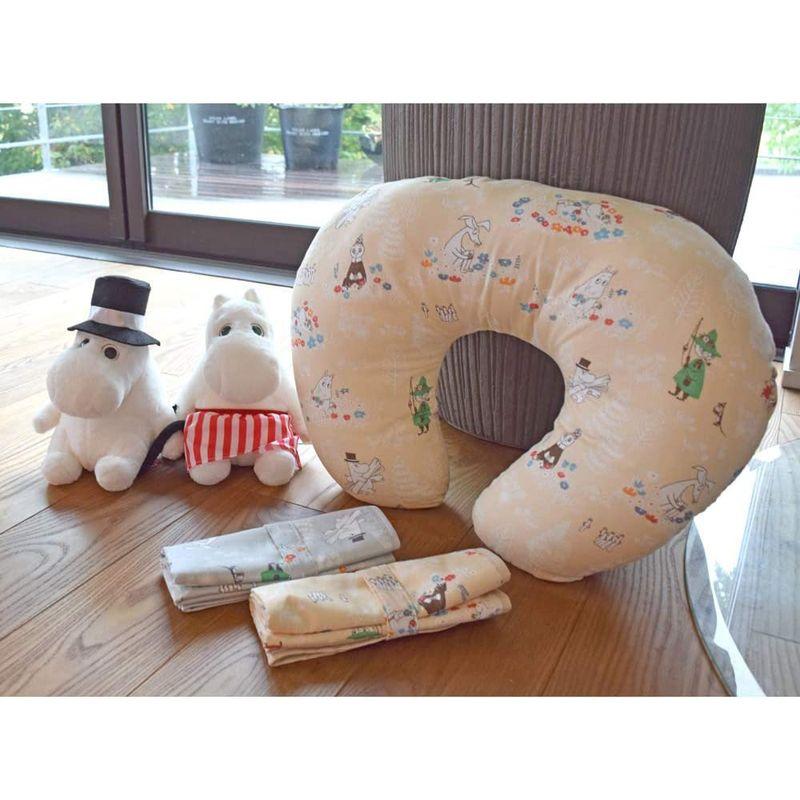 baby.e-sleep(ベビーイースリープ) ムーミン 授乳クッション 日本製 サニーベージュ 0か月~ :20230422083123