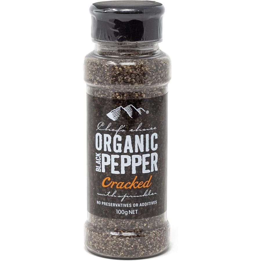 シェフズチョイス オーガニック ブラックペッパー 100g x 1本 粗挽き Organic Black Pepper 有機JAS