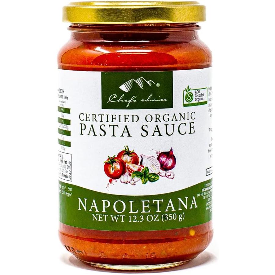【訳あり】シェフズチョイス オーガニック パスタソース ナポリターナ 350g x 3瓶 Organic Pasta sauce 有機トマト