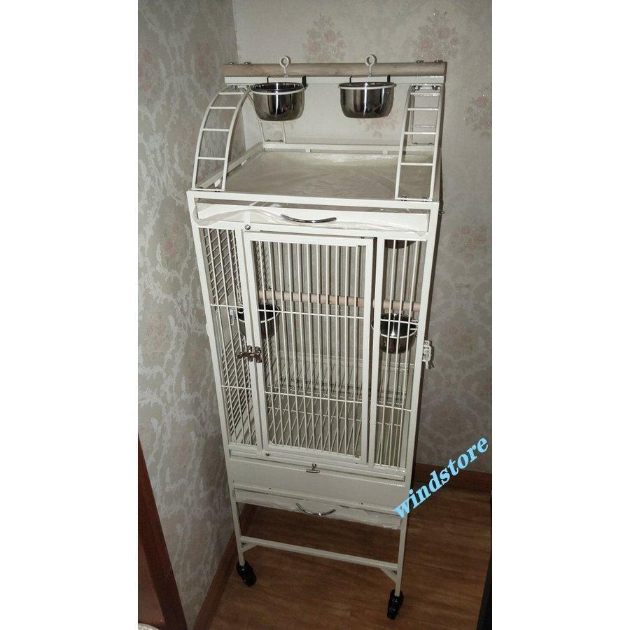 爆売中バードケージ 鳥の部屋 大型インコ用 鳥籠 鳥かご 飼育 合金 安定性抜群 室内外兼用 組立式 移動便利 おうむ 小鳥 輪付 