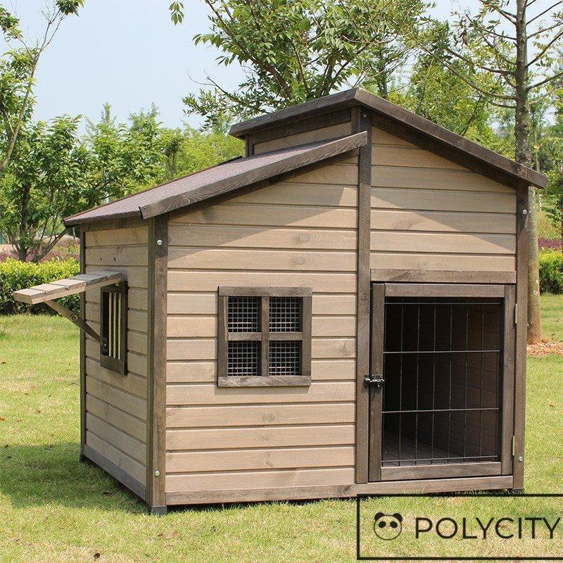 【推し】 大型 犬小屋 犬 XXLサイズ 別荘 飼育ケージ 小動物ケージ 101.5*116*110cm 組立式 松の木 室外 木製 ハイラル松 防腐材 中型犬用 大型犬用 【U3238383359】(113510円)