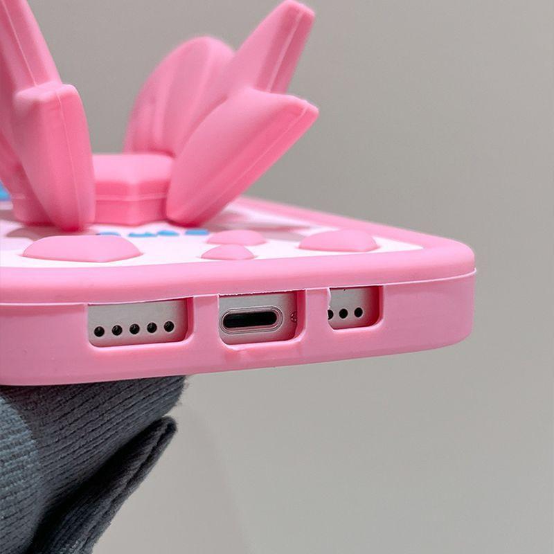 iPhone15 ケース リボン ハート スタンド iPhone 14 13 Pro Max カバー