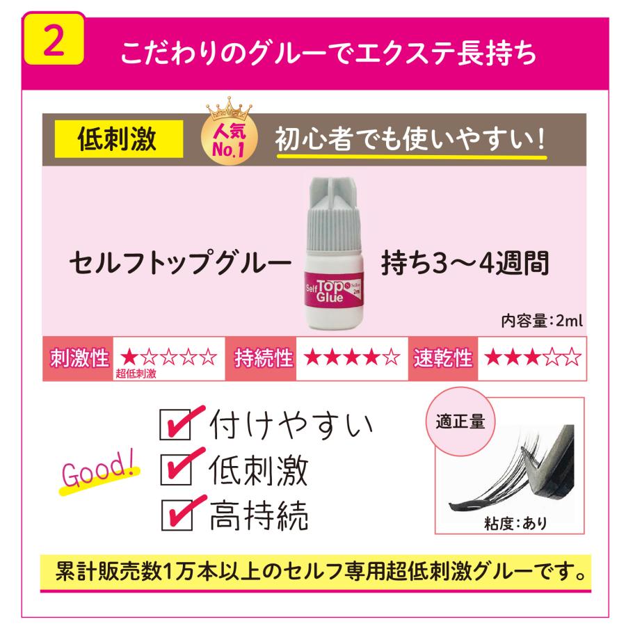 セルフマツエクキット セルフレイ6点トライアルキット　センターラッシュ入り　セルフマツエク　まつ毛エクステ　マツエク