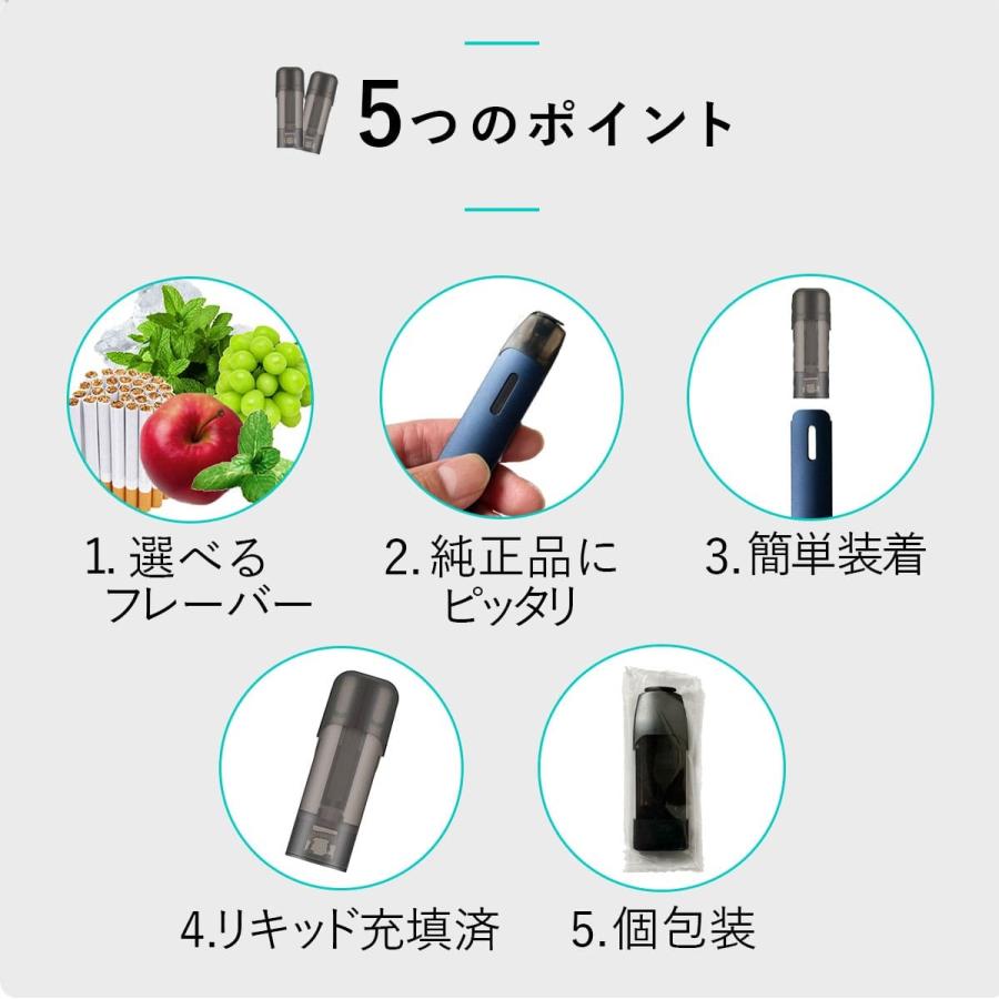 互換REP ドクターベイプ モデル2用 フレーバー カートリッジ DR.VAPE MODEL2用 VAPE 個包装 40本｜chelsea｜05