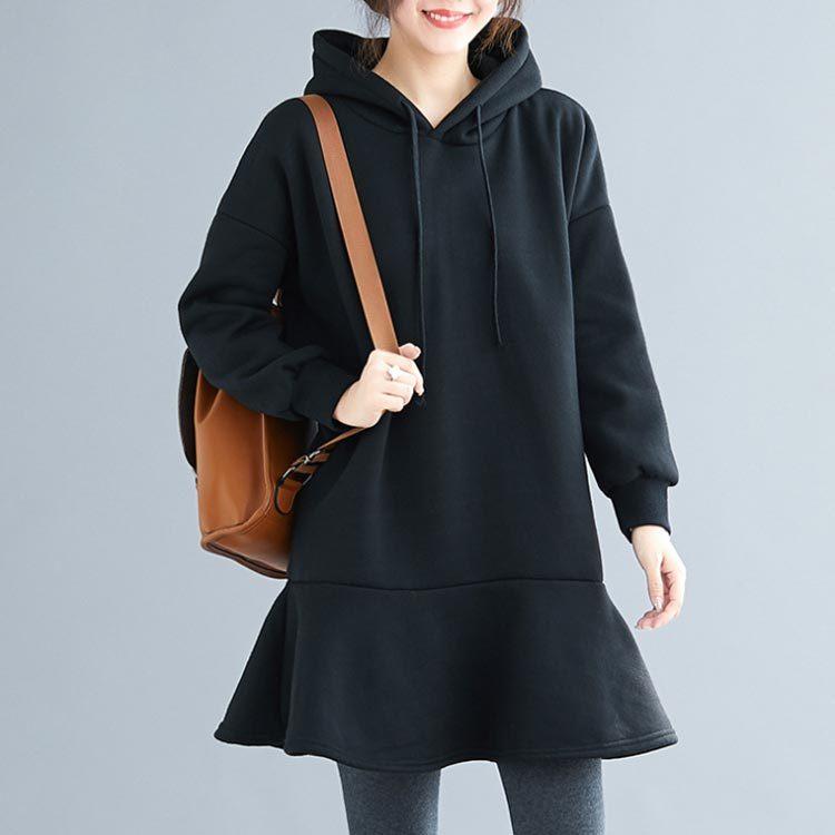 ワンピース パーカーワンピース スウェットワンピース フード付き ロングパーカー プルオーバー チュニック パーカー ワンピ フレア 裏起毛 温かい Ecoc609 Chemistry 通販 Yahoo ショッピング