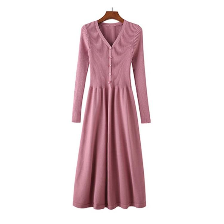 6色展開 フィットアンドフレアボタンデザイン ニットワンピース レディース Vネック 長袖 ロングワンピ ニット フレアワンピース 秋冬 可愛い 女 Wmy0044 Chemistry 通販 Yahoo ショッピング
