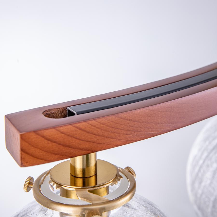 シーリングライト おしゃれ 木製アーム ガラス 4灯 LED 北欧 モダン