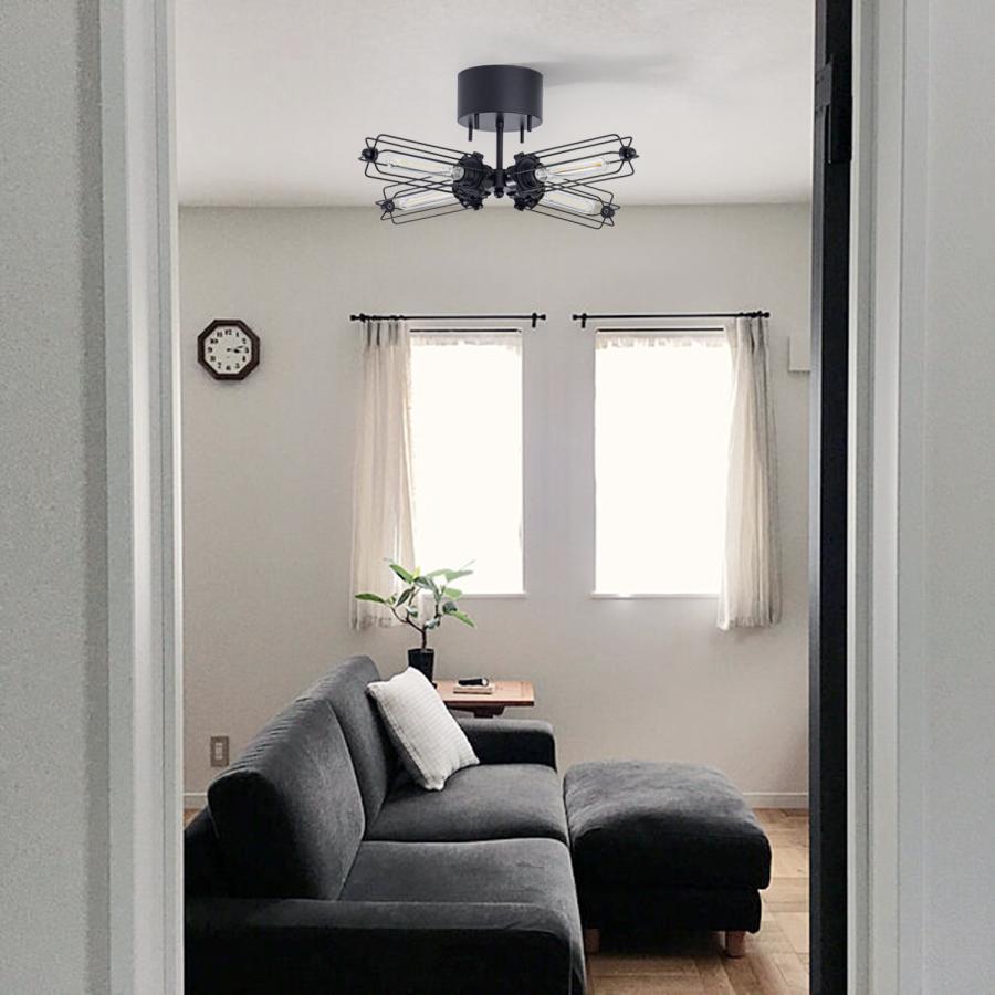 シーリングライト 送料無料 4灯 天井照明 北欧 おしゃれ E26 LED電球