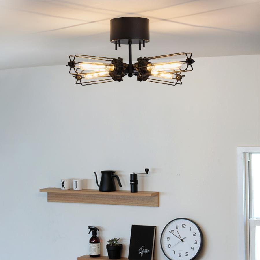 シーリングライト 送料無料 4灯 天井照明 北欧 おしゃれ E26 LED電球