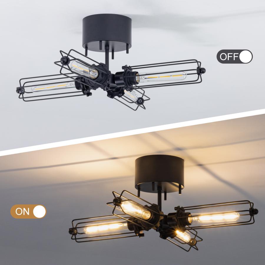 シーリングライト 送料無料 4灯 天井照明 北欧 おしゃれ E26 LED電球