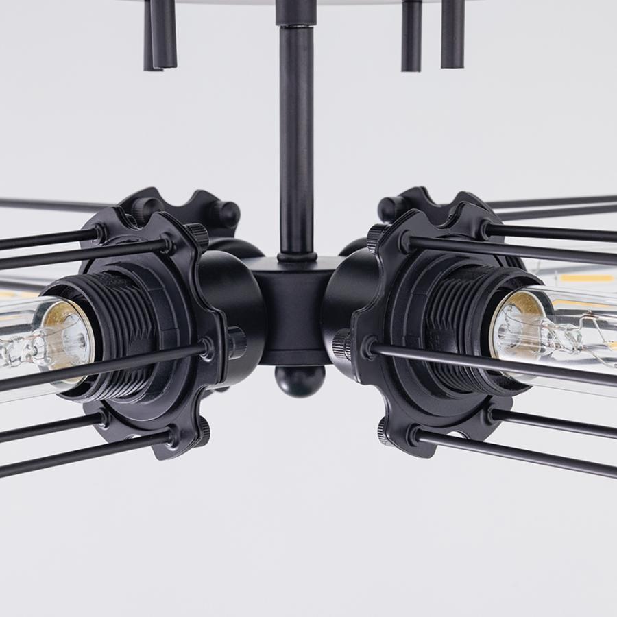 【電球付き】シーリングライト 6灯　ブラック　レトロ電球 lt-3813_6.jpg