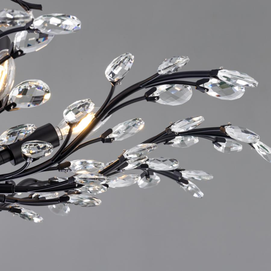 シーリングライト レトロ クリスタル 5灯 照明 LED 対応 インテリア