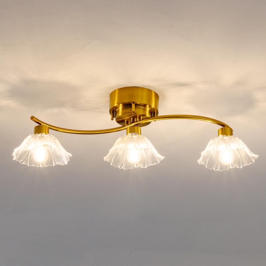 シーリングライト ガラス 3灯 LED ペンダントライト おしゃれ 北欧