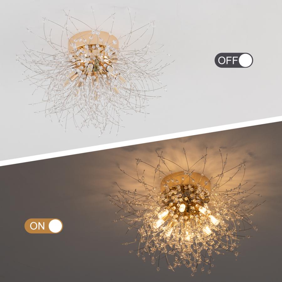 シーリングライト おしゃれ 北欧 8灯 花火 天井照明 G9電球 LED 明るい