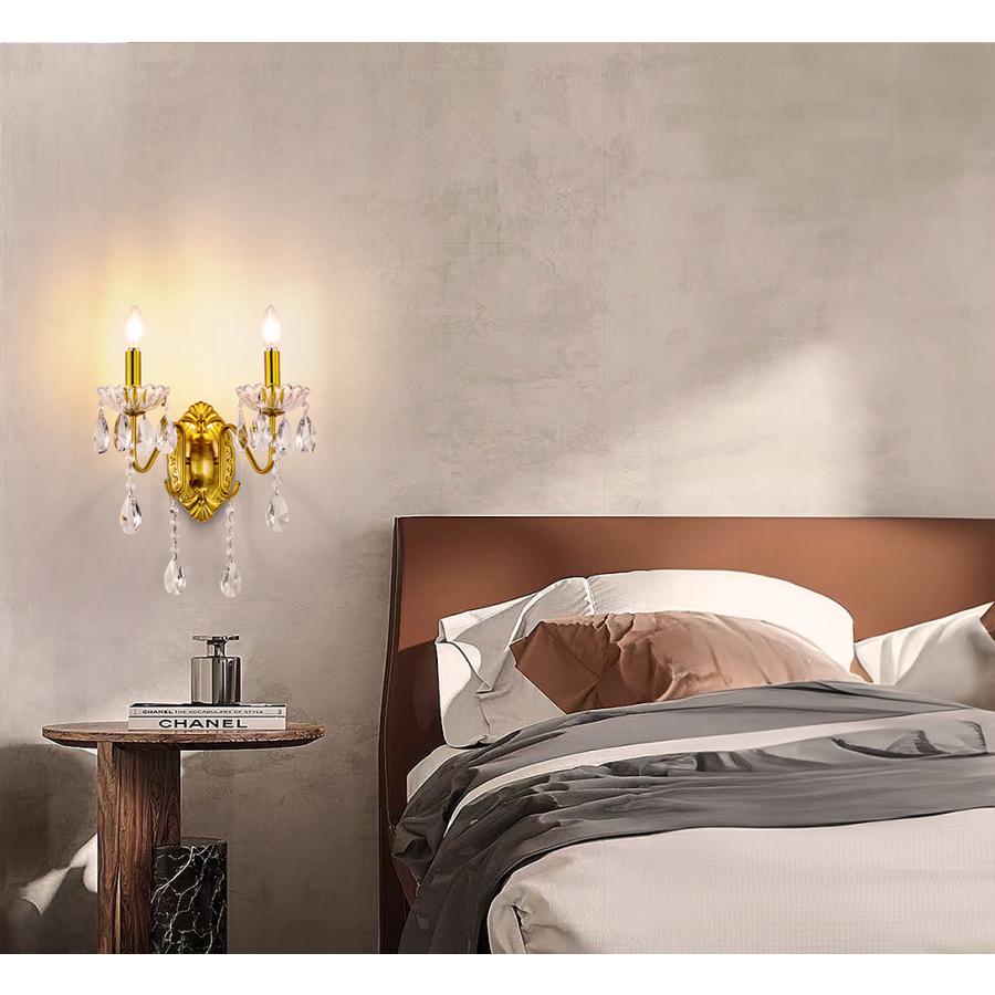 ウォールライト シャンデリア シングルキャンドル おしゃれ 2灯