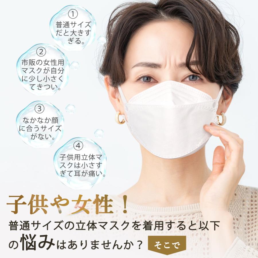 春夏新色☆立体マスク 小さめ/子供用/やや大きめ 不織布 個包装 3D