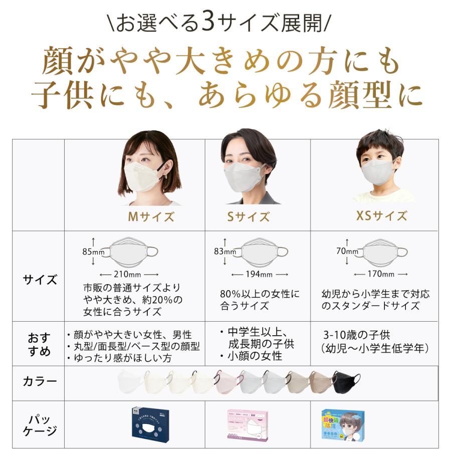 秋冬新色☆立体マスク 小さめ/子供用/やや大きめ 不織布 個包装 3D