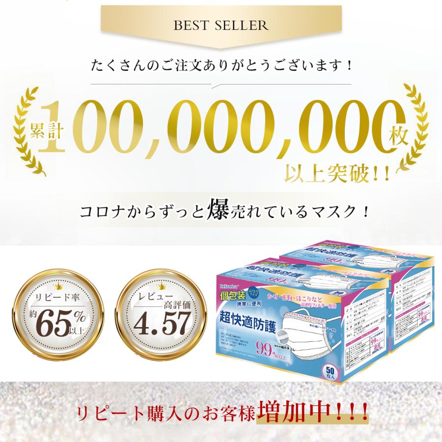 マスク 不織布 個包装マスク ふつう/やや小さめ/子供用 マスク 50枚-200枚 大容量 使い捨てマスク 黒 白 防護マスク 飛沫防止 花粉対策 男女兼用マスク｜chengxinshangshi｜04