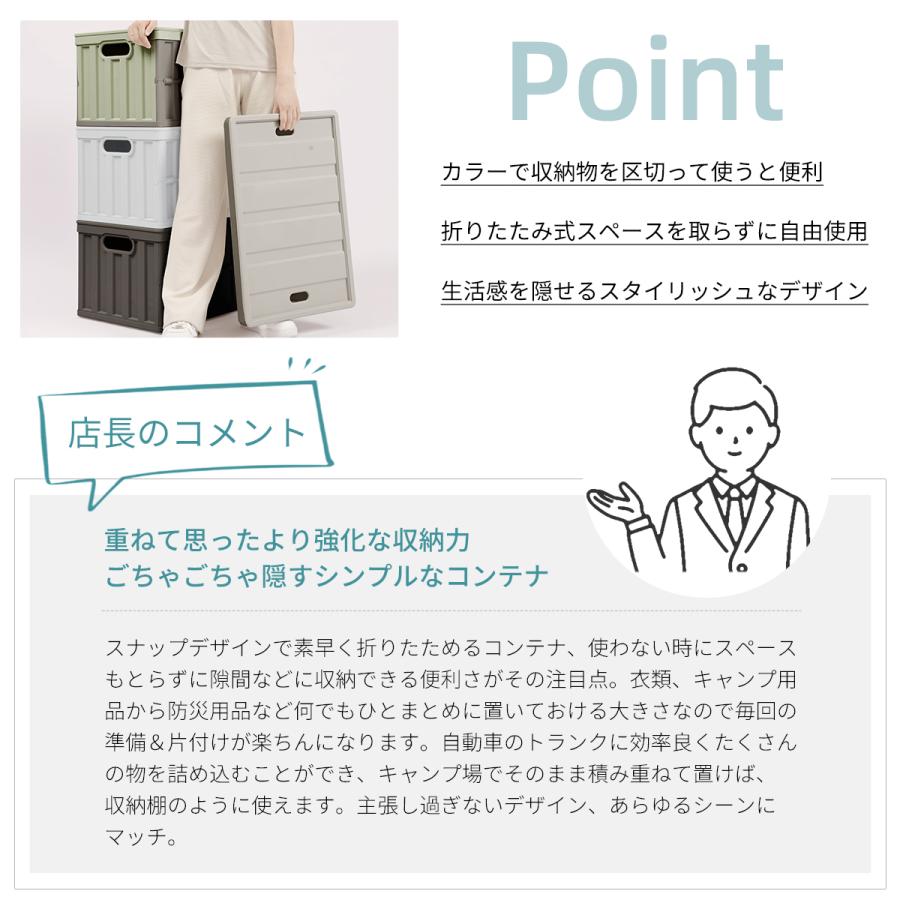 【耐久性に優れ★64L】収納 コンテナ ボックス 折りたたみ 2〜6個 蓋付き 屋外用/家庭用 大型 収納ケース クローゼット 衣装ケース 積み重ね キャンプ用｜chengxinshangshi｜12