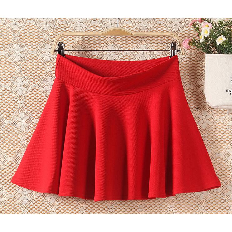 セール中　超目玉　全13色レディースシンブル　フレアミニスカート　ウエストゴムフレアスカート 膝丈 |  | 08