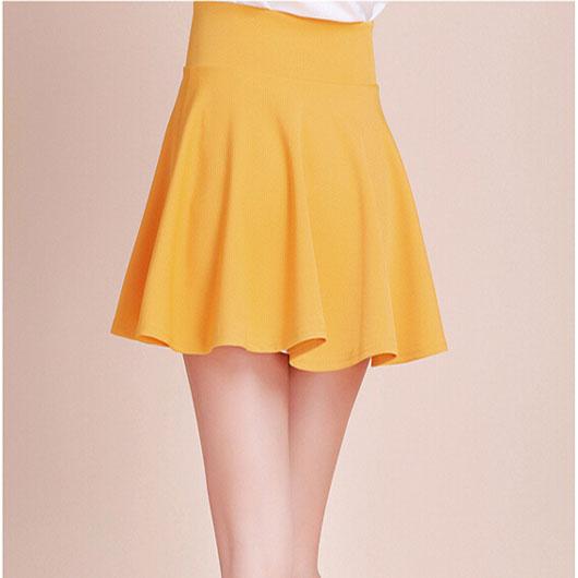 セール中　超目玉　全13色レディースシンブル　フレアミニスカート　ウエストゴムフレアスカート 膝丈 |  | 05