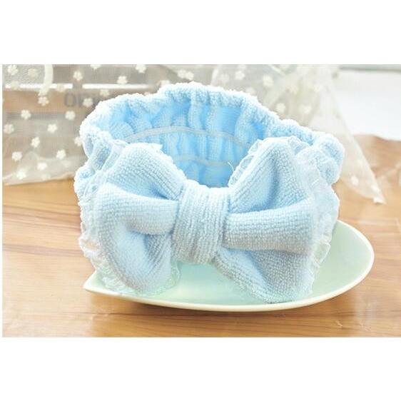 リボン付き ふわふわ可愛いヘアバンド 洗顔 吸水ヘアバンド 吸水両用 日本全国送料無料