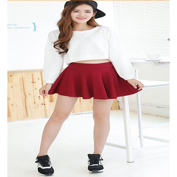 セール中　超目玉　全13色レディースシンブル　フレアミニスカート　ウエストゴムフレアスカート 膝丈 |  | 10