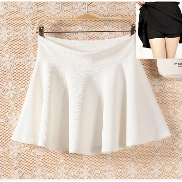 セール中　超目玉　全13色レディースシンブル　フレアミニスカート　ウエストゴムフレアスカート 膝丈 |  | 09