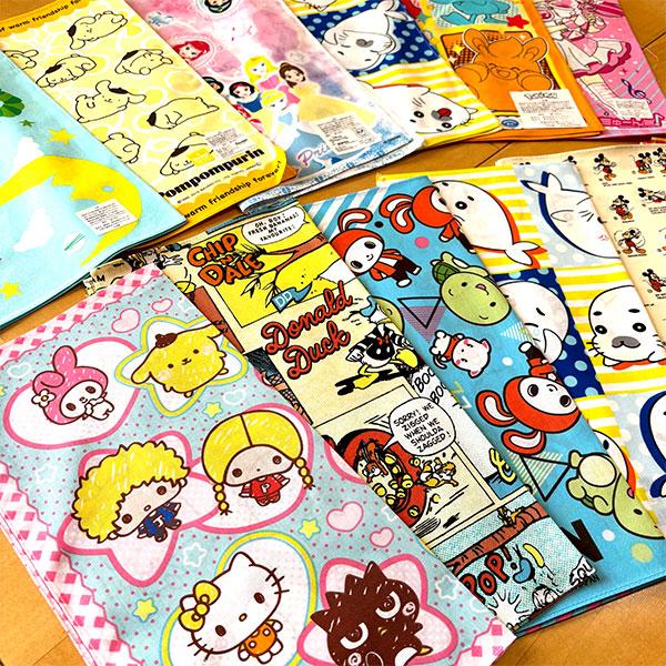 Disney（ディズニー） 女の子 ハンカチ 7枚セット キャラクター