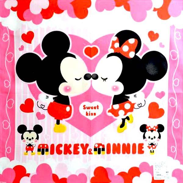 Disney ハンカチ ペア柄 2枚セット ミニーちゃん ミッキー 2枚 Disney ハンカチ ペア柄 2枚セット ミニーちゃん ミッキー 2枚