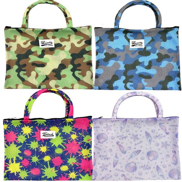 キッズ レッスンバッグ 洗える メッシュ トートバッグ ランドリー