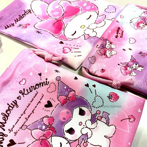 sanrio 巾着 3枚セット マイメロ クロミ サンリオ 870863 給食袋