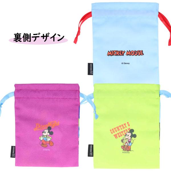 Disney（ディズニー） 巾着 3枚セット ミッキーマウス レトロ
