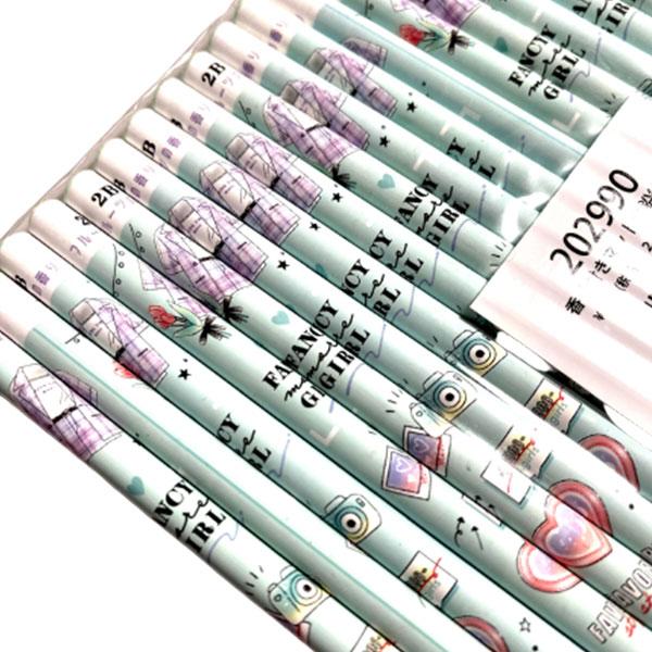 かわいいキャラクター柄 ST鉛筆 2B １本５０円 えんぴつ 鉛筆 2B 20本セット 丸型 マット 香り付き グリン 文具 日本