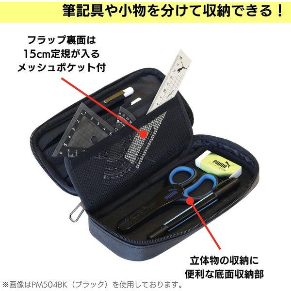 PUMA（プーマ） ペンケース PM504 ブラック ネイビー デラックス