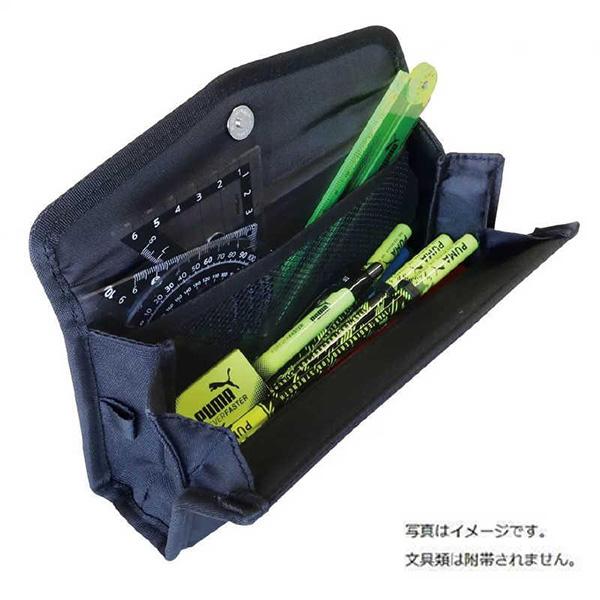ふでばこ PUMA（プーマ） ペンケース ブラック 194993 PM508 ガバっと開いて使い