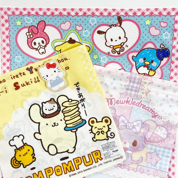 サンリオ　ハンカチ・巾着袋セット〜BOX72 sanrio（サンリオ） お得4点セット 巾着 ランチクロス ハンカチ