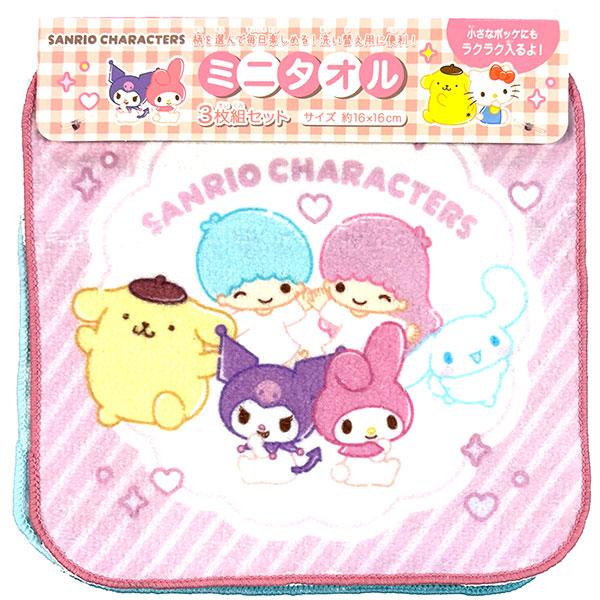 sanrio（サンリオ） ミニタオル 3枚セット 902243 ハローキティ マイ