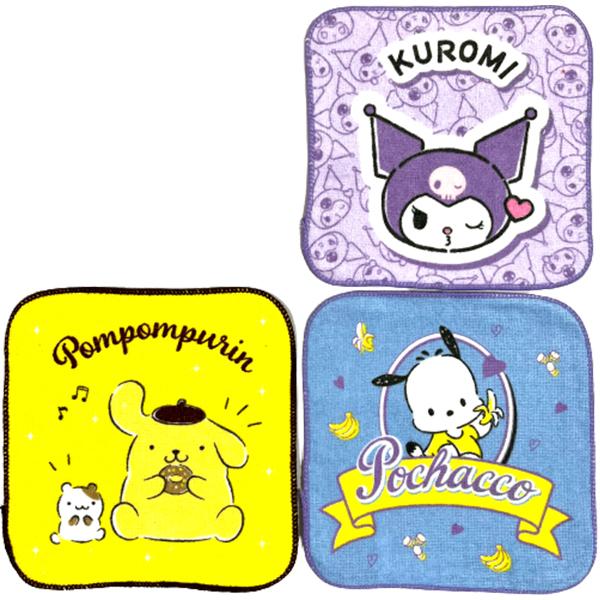 マイメロディ ミニタオル プチタオル 3枚組 クロミ ポムポム