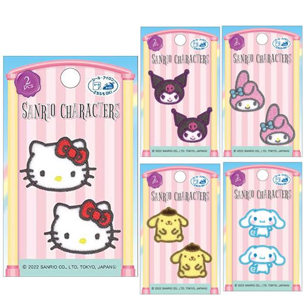 sanrio（サンリオ） ワッペン キャラクター 2個入り アイロン シール