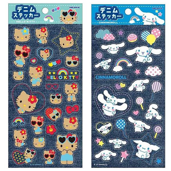 シール ステッカー デニム柄 文房具 文具 サンリオ ハローキティ