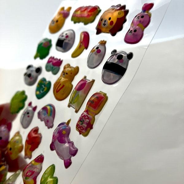 シール 4枚セット おまかせ 3D 立体シール シール交換 かわいい ノン