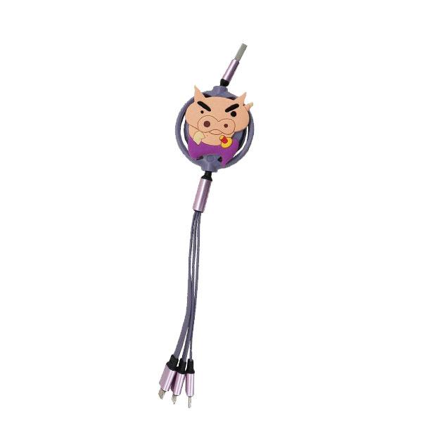 CRUX（クラックス） リール式 マルチ充電ケーブル クレヨンしんちゃん