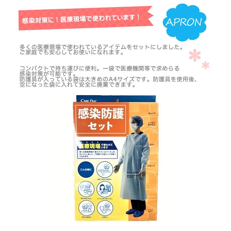 感染対策 防護服 セット 一式 10人分 ガウン シールド フェイス